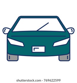 modern car isolated icon
