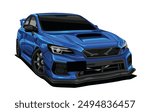 modern car jdm toy blue colour icon art design vector