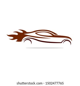 Modern Car Logo concept. sports car speed logo icon.