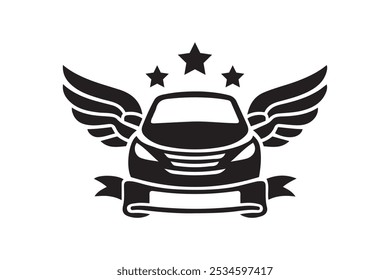 Ilustración vectorial moderna del icono del logotipo del coche