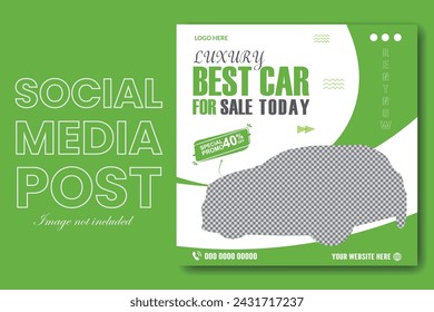 modern car rent social media square flyer post design template