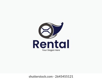 modern car rental logo template auto service and ride share branding