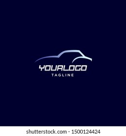 modern car silhouette logo vector design template. eps10