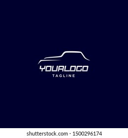 modern car silhouette logo vector design template. eps10