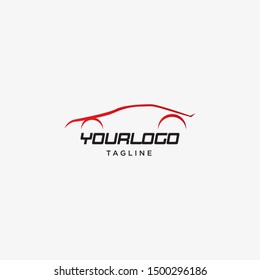 modern car silhouette logo vector design template. eps10