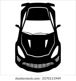 Modern Car Silhouette vector illustration