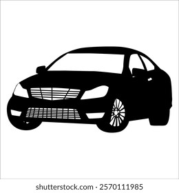 Modern Car Silhouette vector illustration