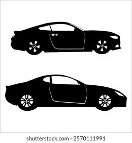 Modern Car Silhouette vector illustration