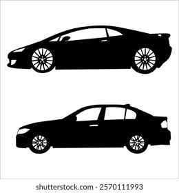 Modern Car Silhouette vector illustration