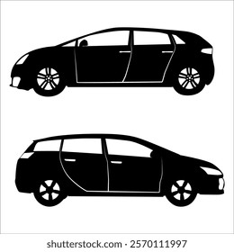 Modern Car Silhouette vector illustration