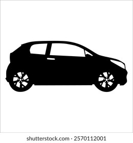 Modern Car Silhouette vector illustration