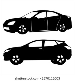 Modern Car Silhouette vector illustration