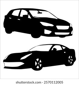 Modern Car Silhouette vector illustration