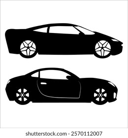 Modern Car Silhouette vector illustration