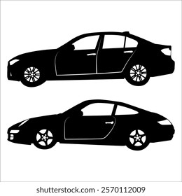 Modern Car Silhouette vector illustration