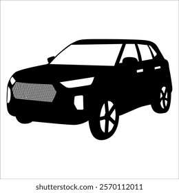 Modern Car Silhouette vector illustration