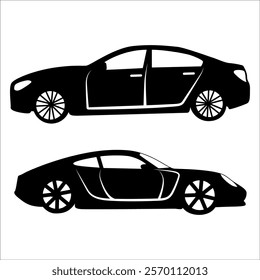 Modern Car Silhouette vector illustration