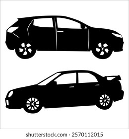 Modern Car Silhouette vector illustration