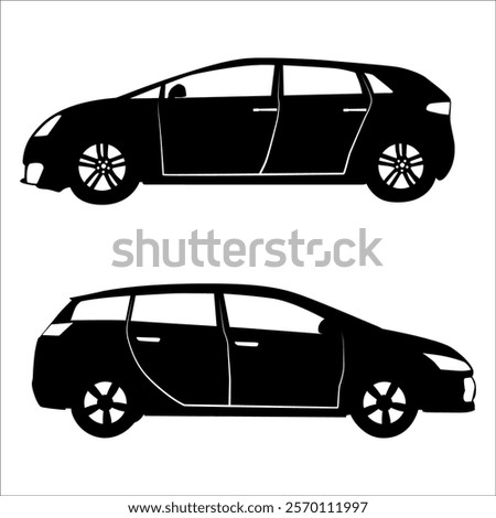 Modern Car Silhouette vector illustration