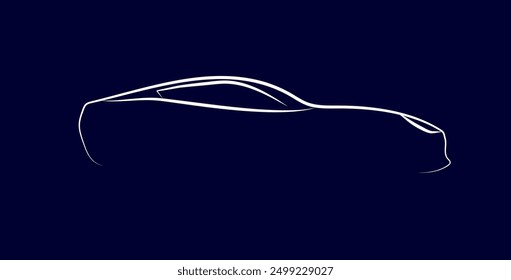 Modern car silhouettes. Vector illustration