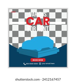 Modern Car Social Media Post Design 