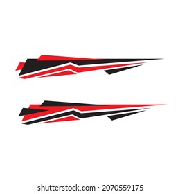 modern car sticker template design vector