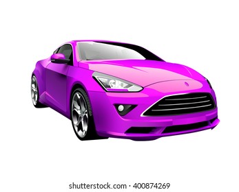 Modern car. Vector illustration