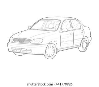 Modern car - vector illustration. 
