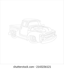 Modern Car vector , Illustration of a car Business car Luxury life Technology concept Car line art , coloring book page for kids and adults coloring book page for adult drawing