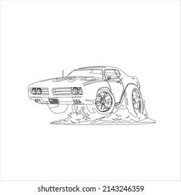 Modern Car vector , Illustration of a car Business car Luxury life Technology concept Car line art , coloring book page for kids and adults coloring book page for adult drawing