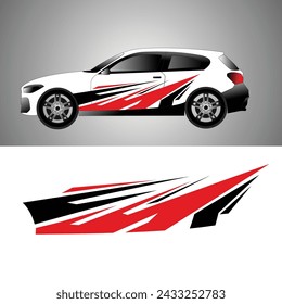 Moderne Auto Wrap Aufkleber Design Vektor. Auto Hintergrund Aufkleber