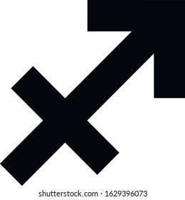 Modern card with astrology Sagittarius zodiac sign. Abstract Zodiac characteristic. Sagittarius Zodiac sign. Space, astrology, horoscope, astronomy.