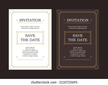 Modern card design. Hand drawn background. Gold, pink brochure, flyer, invitation template. Business identity style. Geometric shape. Vector.