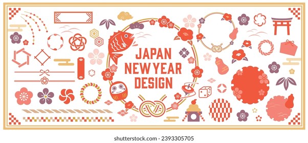 Una plantilla moderna de diseño de tarjetas con un patrón japonés