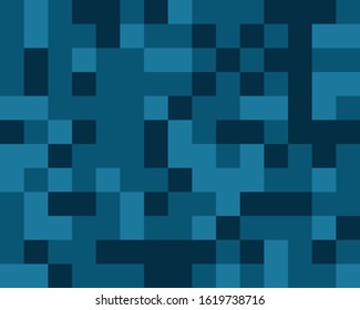 Modern card with geometric abstraction on blue background. Illustration vector. Blue geometric pattern. Background decoration. Design template. Modern stylish texture. Abstract monochrome pattern.
