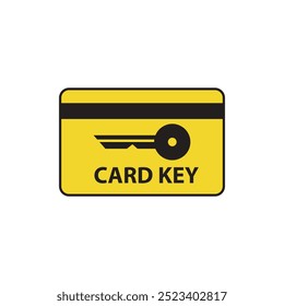 Modern card key icon. Digital key. Vector.