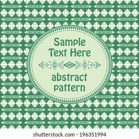 Modern card on abstract geometric background. Retro colors, striped background   