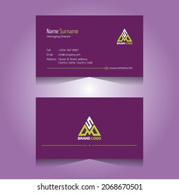 Modern card  presentation. Vector business card template. Visiting card for business and personal use. Vector illustration design