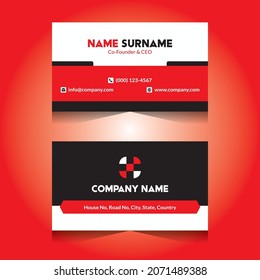Modern card  presentation. Vector business card template. Visiting card for business and personal use. Vector illustration design