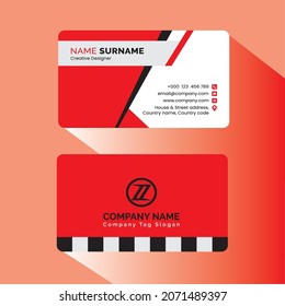 Modern card  presentation. Vector business card template. Visiting card for business and personal use. Vector illustration design