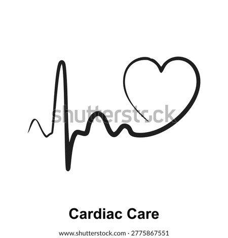 Modern cardiac care icon representing heart health, cardiovascular protection, and medical support in a clean and minimal vector style designed for clarity and professional use. Perfect for healthcare, cardiology, hospitals, and wellness-related projects including apps, UI UX design, and educational content, with a fully editable and scalable vector suitable for digital and print use.