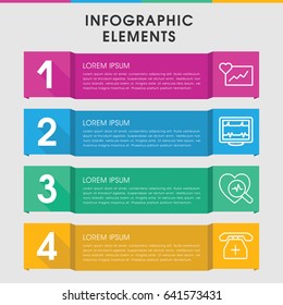 Modern cardiogram infographic template. infographic design with cardiogram icons includes heartbeat. can be used for presentation, diagram, annual report, web design.