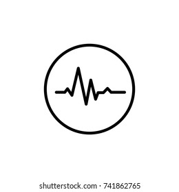 Modern cardiogram line icon. Premium pictogram isolated on a white background. Vector illustration. Stroke high quality symbol. Cardiogram icon in modern line style.