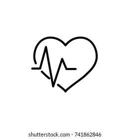 Modern cardiogram line icon. Premium pictogram isolated on a white background. Vector illustration. Stroke high quality symbol. Cardiogram icon in modern line style.