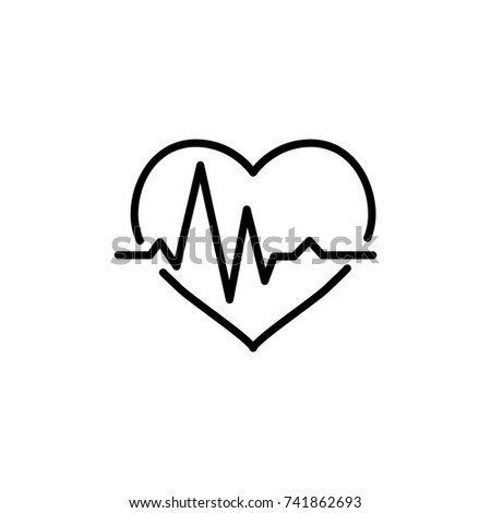 Modern cardiogram line icon. Premium pictogram isolated on a white background. Vector illustration. Stroke high quality symbol. Cardiogram icon in modern line style.