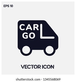 Modern cargo car vector icon illustration isolated on white background. Ui/Ux. Premium quality.