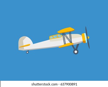 Modern cargo plane, on a light background. Modern vector illustration isolated on blue background.
