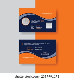 Modern Caritive  ID Card Design vector
