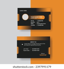 Modern Caritive  ID Card Design vector