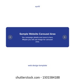 Modern carousel area, slider template for web design. Premium quality.